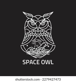 the owl graphic illustration vector art tshirt design