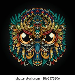 owl grapic decoration mecha illustration
