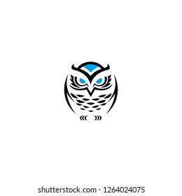 owl grapich logo vector minimalist