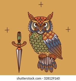 owl halloween old school