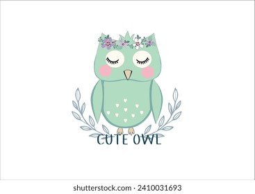 owl hand drawn design vector design