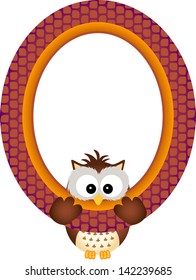Owl hanging in a frame 