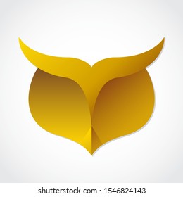 owl head 3d logo design