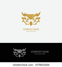 owl head abstract logo vector