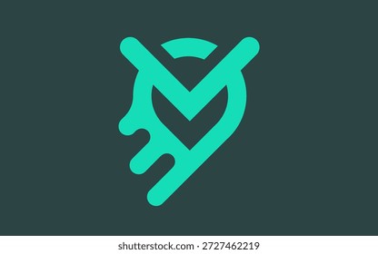Eule Kopf gewagt geometrischen Logo mit einfachen, abgerundeten Ecken Linien gezeichnet. Sauberes und modernes Design symbolisiert Weisheit, Vision und Intelligenz und schafft eine freundliche, aber kraftvolle Markenidentität.