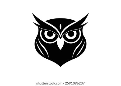 owl head clipart vector illustration