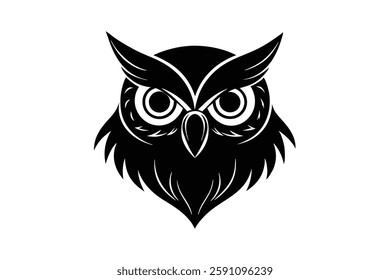 owl head clipart vector illustration