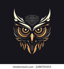 owl head in the form of a skull