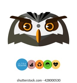 Owl head icon