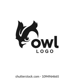 Owl head logo animal modern icon bird creative design