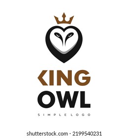 owl head logo with crown,Barn Owl