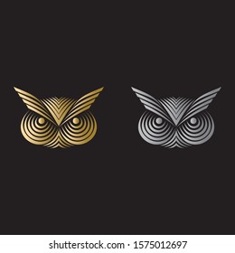 owl head logo design creative