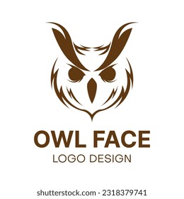 Diseño del logo de la cabeza de búho. también es bueno para los logotipos del equipo de esports de juegos. ilustración vectorial