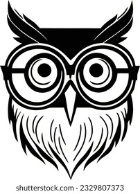 Owl Head Logo. Fully editable vector file for t-shirt, logo, tattoo and many more.