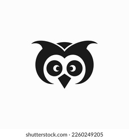 Eule-Kopf-Logo-Symbol, Vektorgrafik