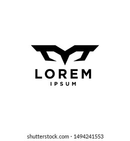 Owl head logo luxury bird smart education symbol thin line label. Retro vector design graphic element, abstract, sign, identity, logotype, poster. Stroke hipster illustration outline minimal elegant