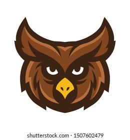 Owl Head Logo Mascot Vector