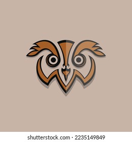 Owl head logo vector, suitable for any business, especially the owl animal character.