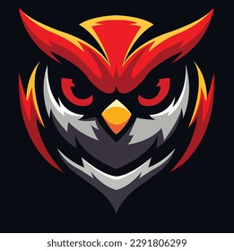 Owl Head Logo Vector Template Illustration Design. Mascot Owl  Logo design Owl  sport logo