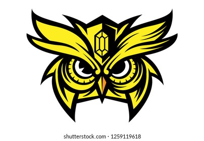 owl head mascot character