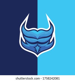 Owl head mascot logo design. Sport logotype illustration