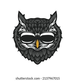Owl Head Mascot Logo Design