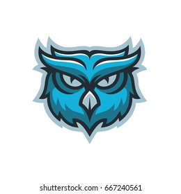 Owl Head Mascot Logo Design Sport Stock Vector (Royalty Free) 667240561 ...