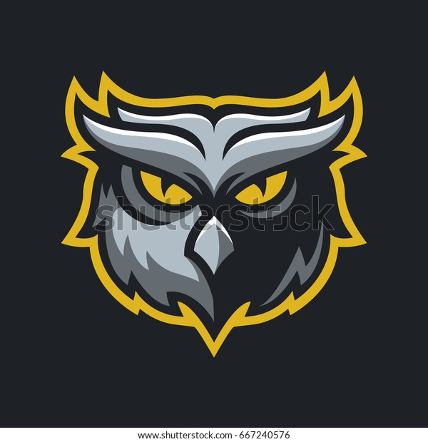 Owl Head Mascot Logo Design Sport Stock Vector (Royalty Free) 667240576