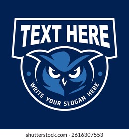 OWL HEAD MASCOT LOGO TEMPLATE