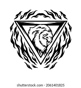 Owl Head Mascot Silhouette Illustration for your business or merchandise