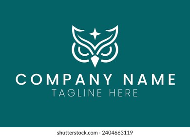 owl head minimalist logo vector sublimation design