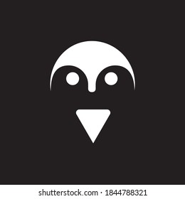 owl head silhouette logo design inspiration