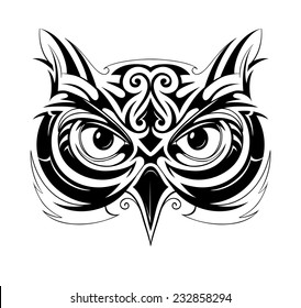 Tatuaje de cabeza de búho