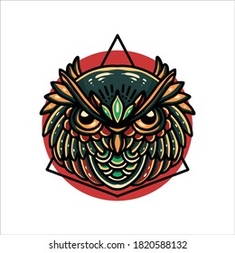 Uhenkopfdesign, Tätowierungsvektordesign