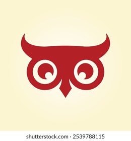 Owl head trendy artwork cute abstract vector illustration colorful practical design.eps