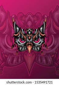 Owl head vector for background, T-shirt or outwear.