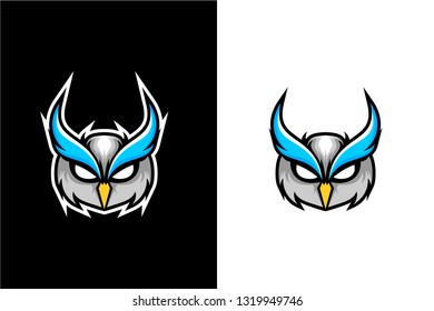 Owl head vector, gaming logo, team logo