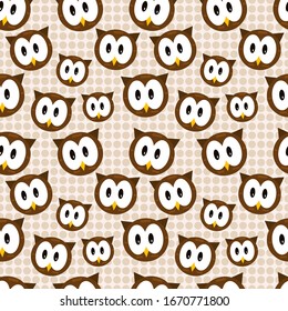 owl head vector illustration background 