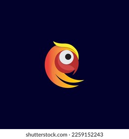 owl head vector illustration for an icon, symbol or logo. owl template logo