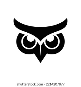 Owl Head Vector Logo Design Template