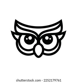 Owl Head Vector Logo Design Template