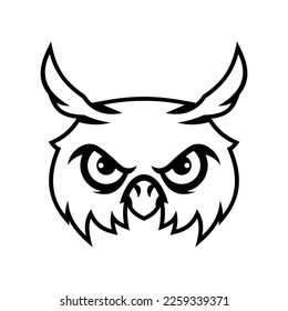 Owl Head Vector Logo Design Template