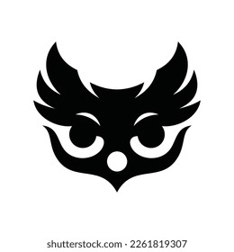 Owl Head Vector Logo Design Template