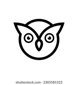 Owl Head Vector Logo Design Template