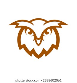 Owl Head Vector Logo Design Template