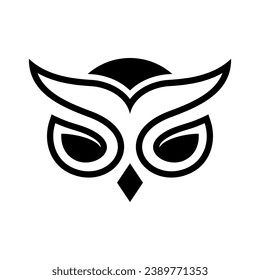 Owl Head Vector Logo Design Template