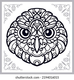 Oveja zentangle artes aisladas en fondo blanco