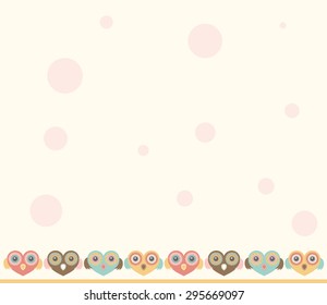 owl as the heart of gentle background wallpaper pink for girls