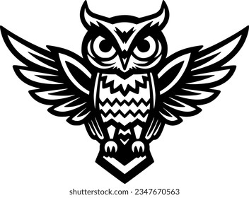 Owl - High Quality Vector Logo - Vector illustration ideal for T-shirt graphic