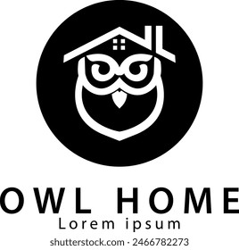 owl home logo vector simple